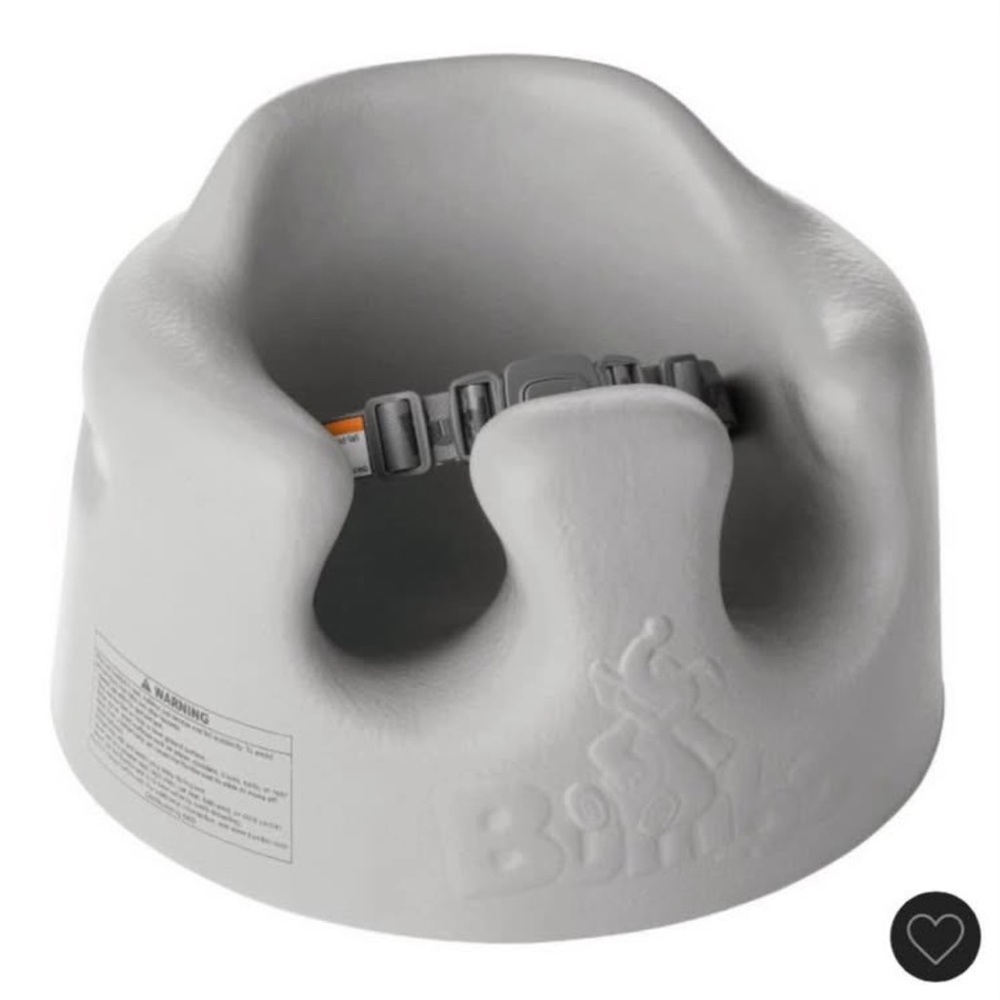 Like new Bumbo Infant Floor Seat with Safety Buckle - Light Gray